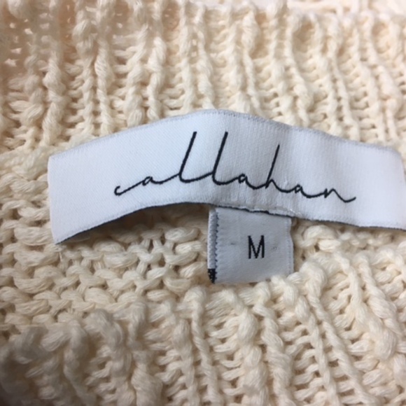 NEW ANTHRO CALLAHAN ISLA IVORY KNIT MIDI DRESS SLITS - Picture 7 of 13